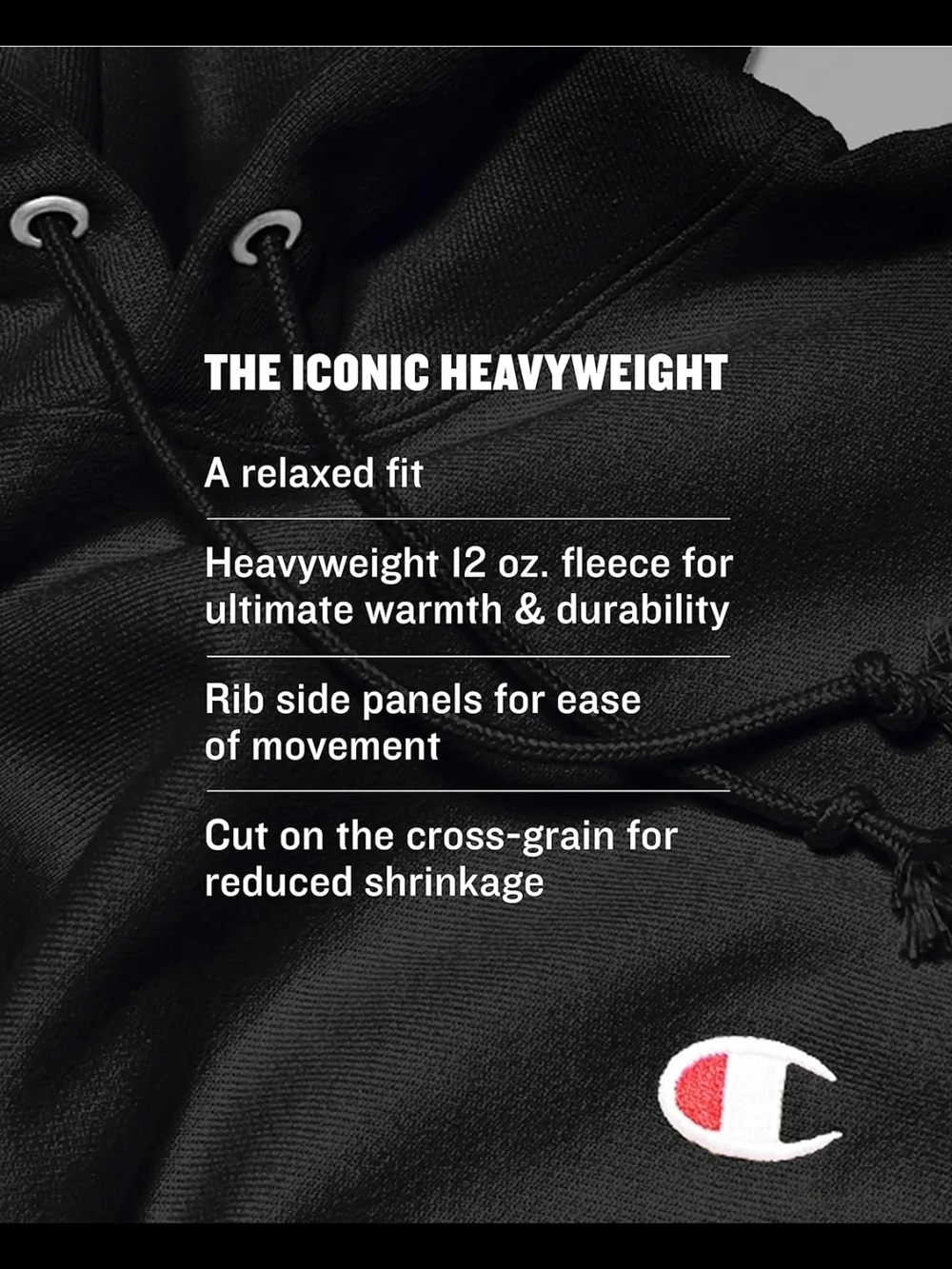 Champion Women’s Black Cropped Hoodie - Picture 6 of 7